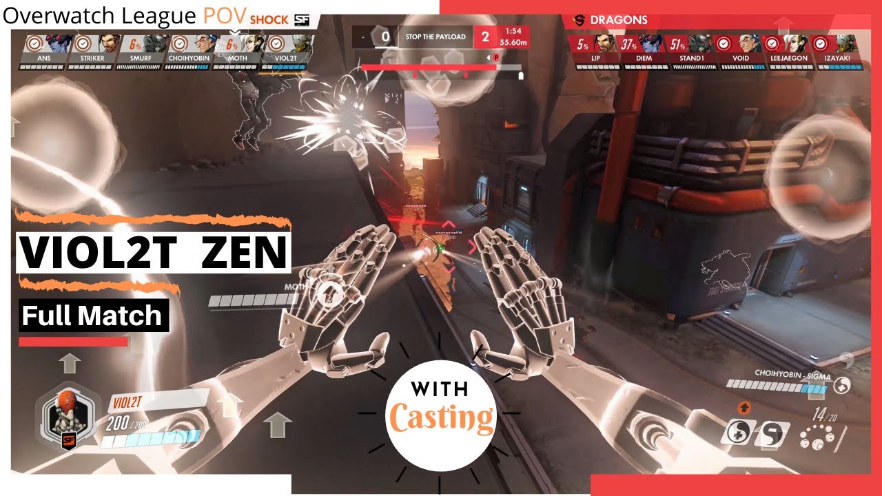 VIOL2T ZENYATTA POV | Full Match - Winners Final | Shock vs Dragons | OWL Season 2020 Grand Finals