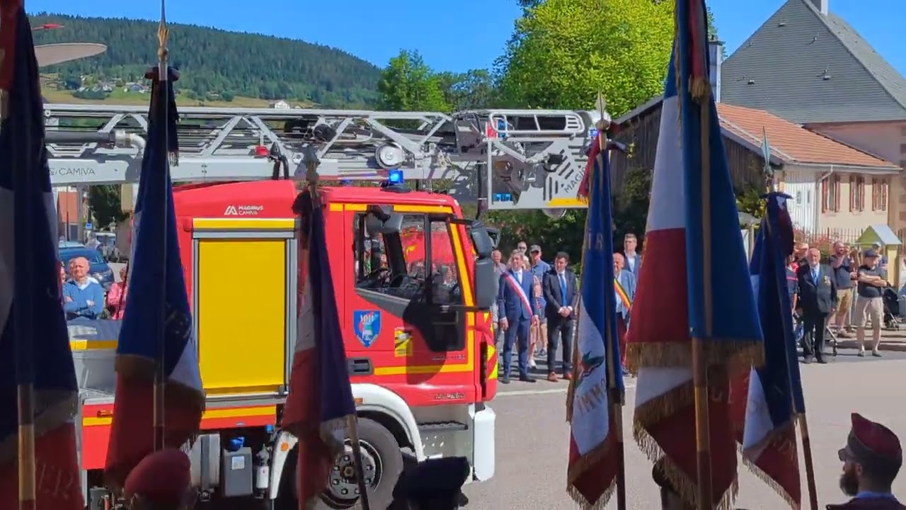 14 juillet à Gérardmer : défilé des sapeur pompiers
