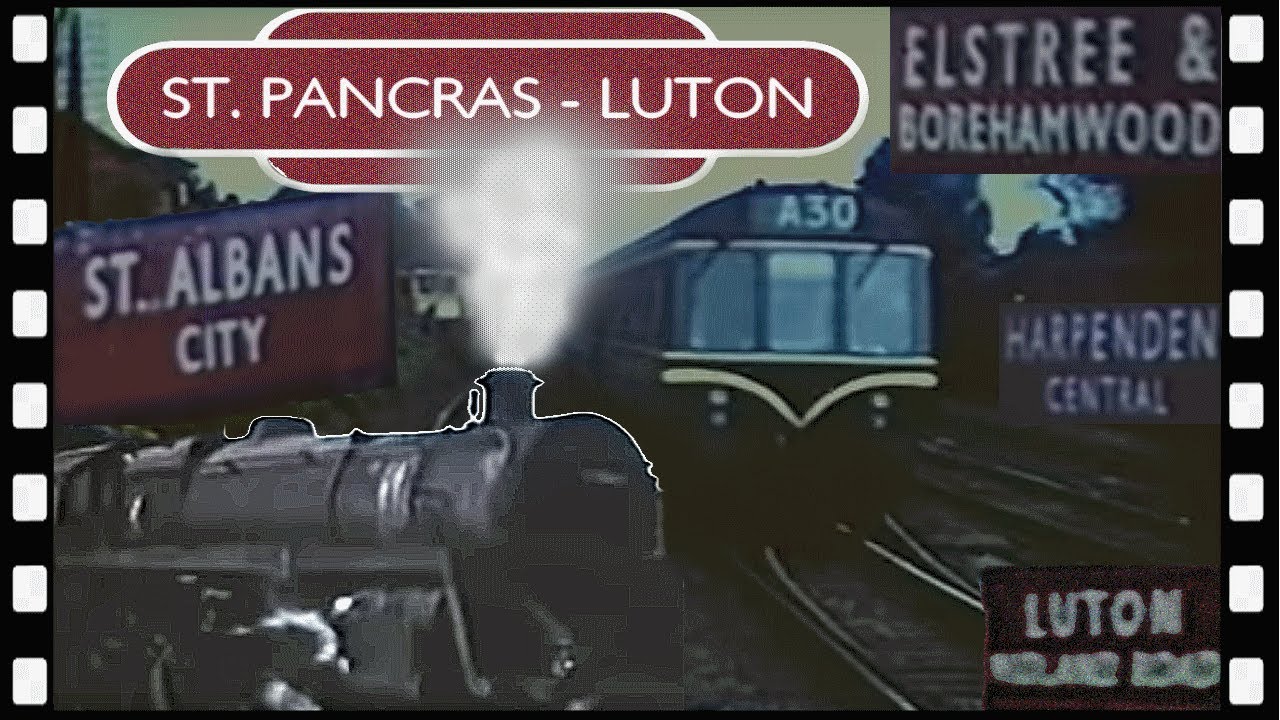 St PANCRAS to LUTON Midland DMU ride with steam 1960
