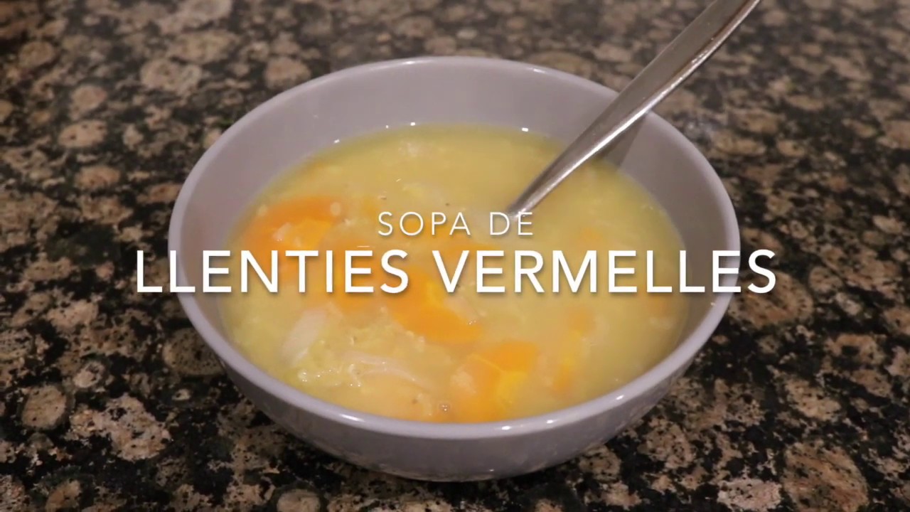 Taller de cuina saludable: sopa de llenties vermelles