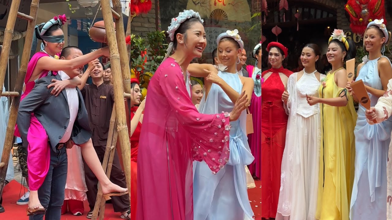 Cười xỉu vợ chồng Khánh Vân, Hoa Á hậu Miss Cosmo 2025, Phương Linh cùng dàn hậu đập niêu,đánh yến..