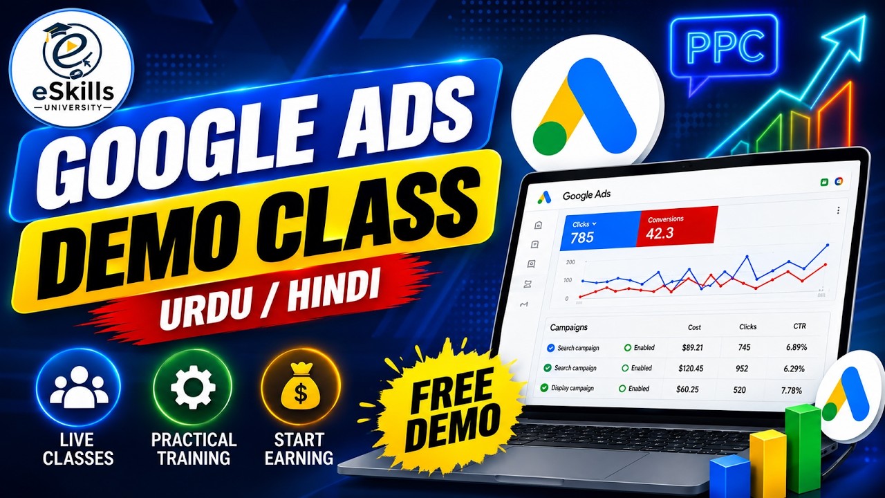 Google Ads Campaign Setup Tutorial 2026 | Google Ads Demo Class | Urdu/Hindi