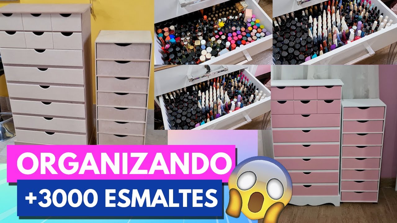 PINTANDO E ORGANIZANDO MEUS NOVOS GAVETEIROS DE ESMALTES