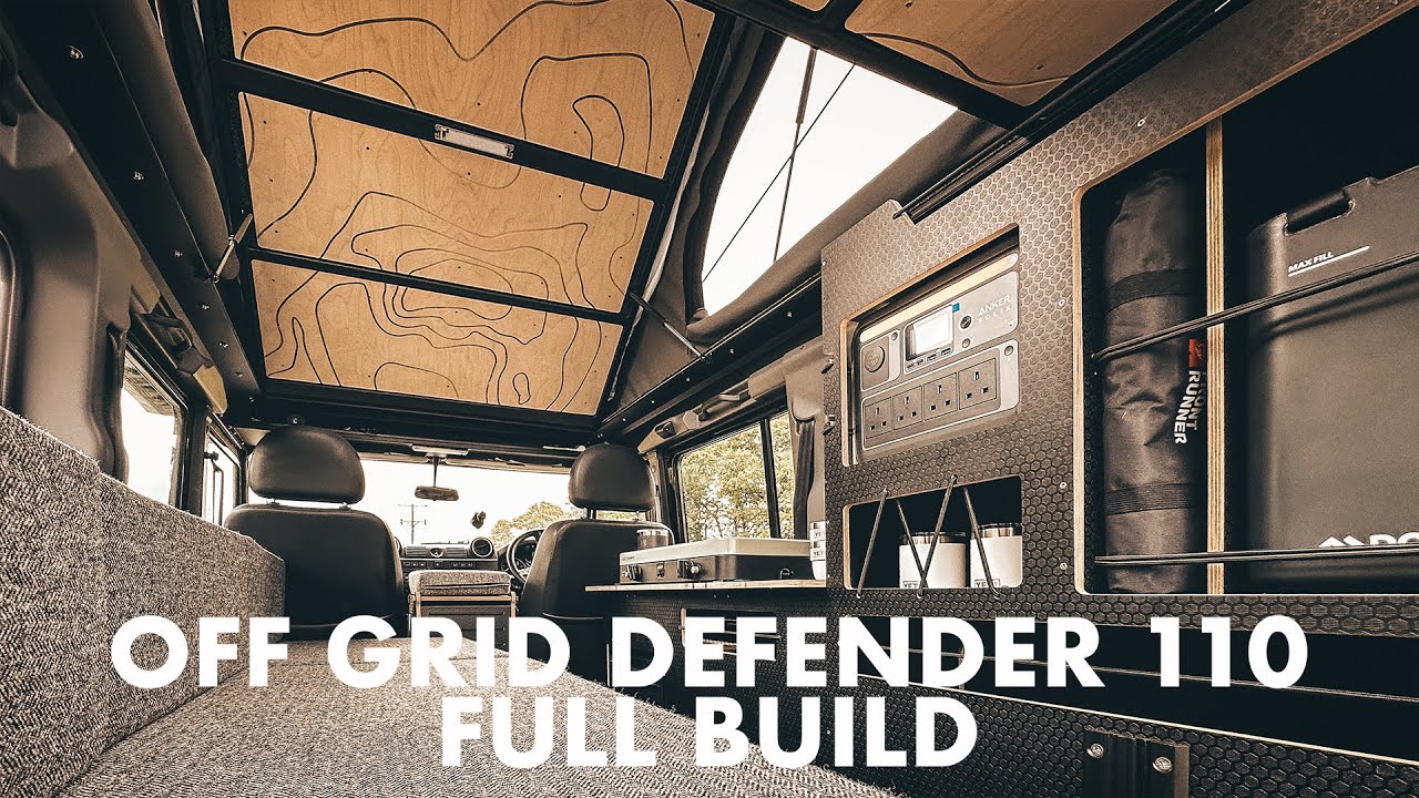 Off Grid Land Rover Defender 110 Overland Expedition Camper Conversion Full Build - Alu-Cab Pop Top
