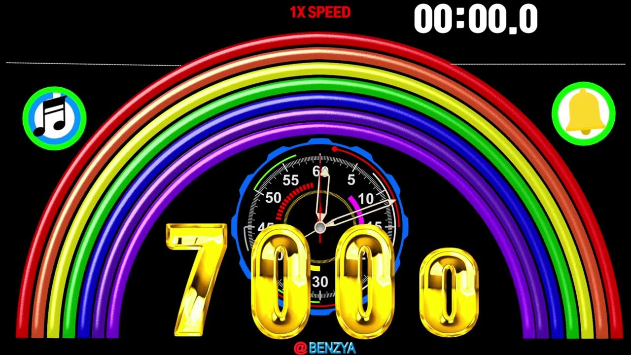 rainbow 700 seconds countdown timer  alarm🔔