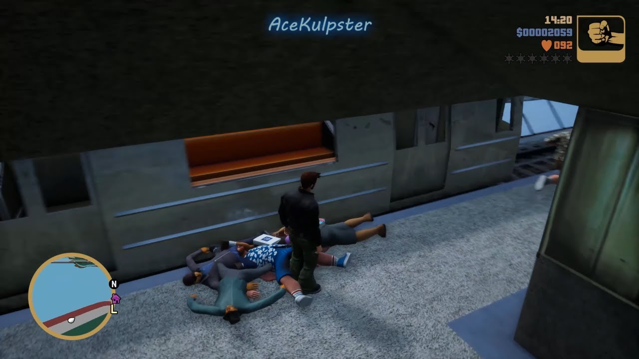 Grand Theft Auto: 3 - Pedestrians VS. The El Train (TDE) #6