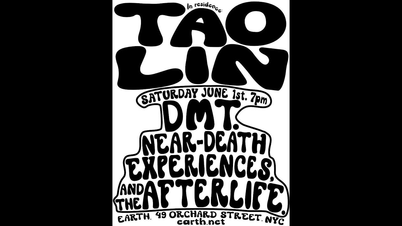 Tao Lin on DMT, Near-Death Experiences and the Afterlife. Saturday June 1st, 7:00PM