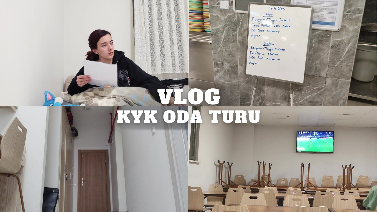 Konya Melike Cihan KYK Oda Turu || Benimle Bir Gün || yemekhane, çamaşır günü, tiyatro, revit