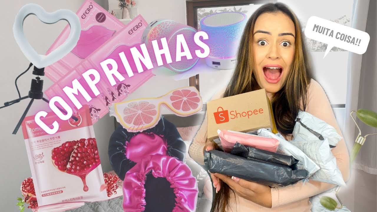 COMPREI MUITA COISA BARATINHA NA SHOPEE | Produtos de skincare, makes e eletrônicos