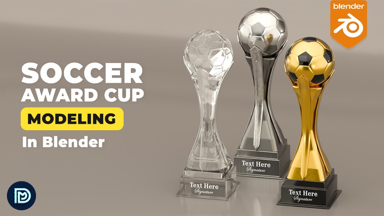 Soccer Award Cup Modeling in Blender - 3D Modeling Process