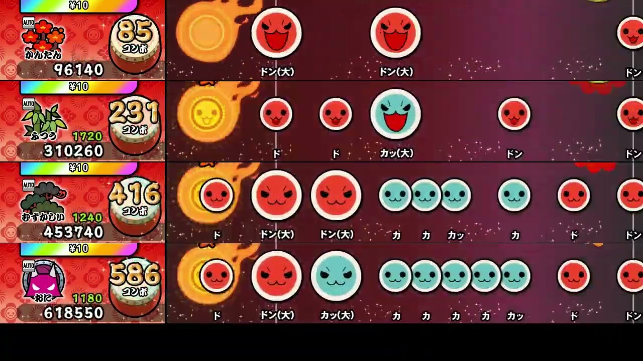 【太鼓の達人 NS2】不死鳥と成りて【全難易度同時再生】