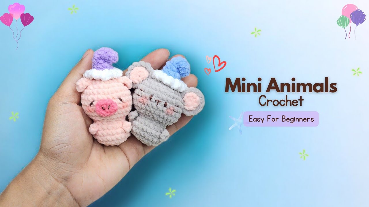 Mini Animals Crochet Tutorial 🧶 | Cute Amigurumi for Beginners