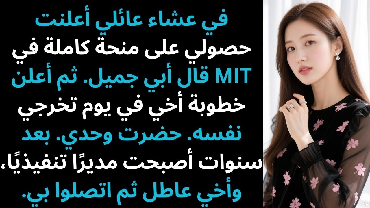 عائلتي تجاهلت حفل تخرجي من MIT واختارت حفلة أخي، وبعد سنوات تغير كل شيء