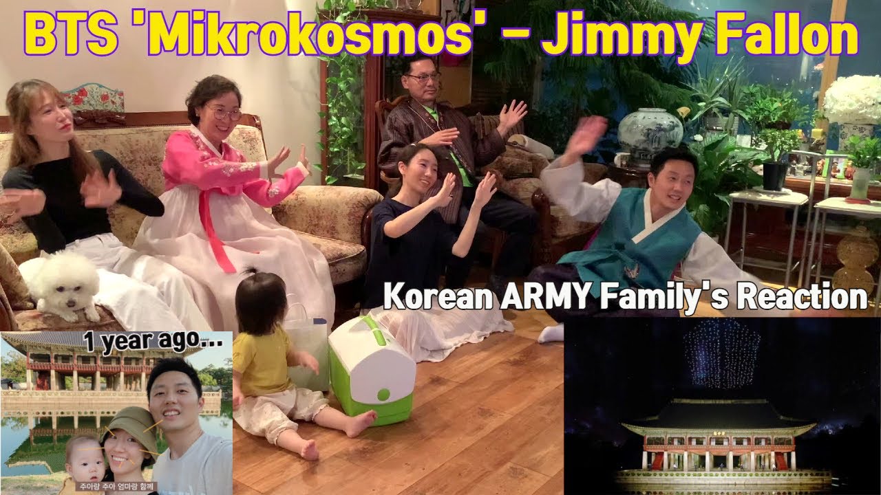 [ENG] BTS 방탄 - 'Mikrokosmos' Tonight Show Jimmy Fallon Reaction 지미팰런 소우주 리액션/ Korean Family Reaction