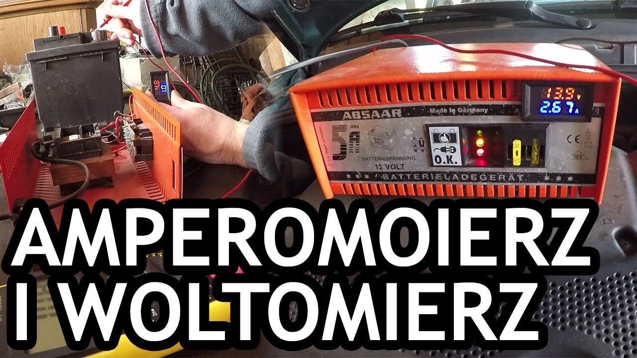 Wstawiamy amperomierz i woltomierz w starym prostowniku
