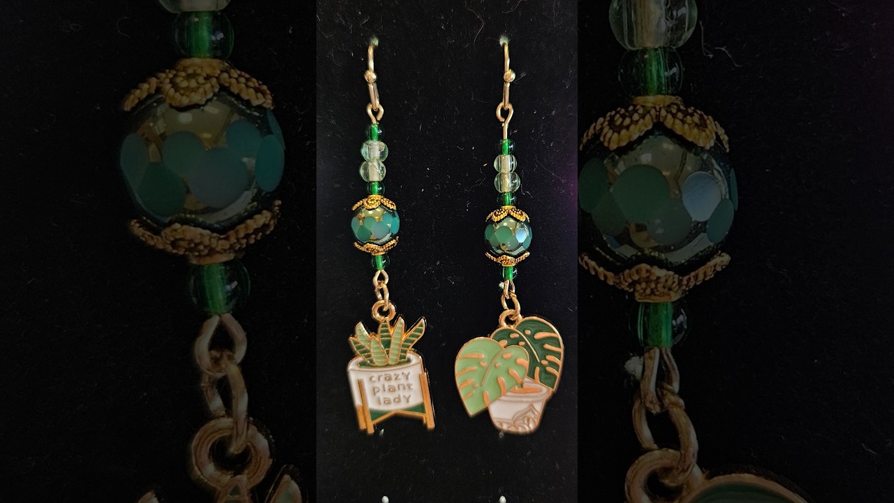 Project #3-Crazy Plant Lady Earrings
