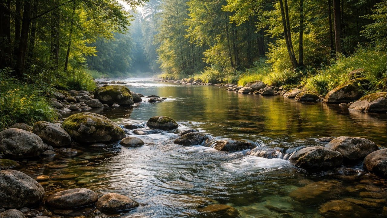 River Sounds for Deep Sleep 🌊 Relaxing Nature Sound (No Music)