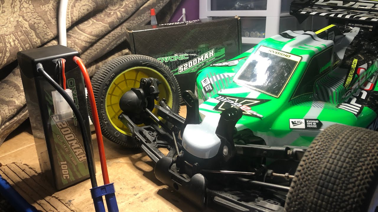 Kyosho Mp9e evo V2 with Ovonic Rebel Batteries and Buggy Broke!
