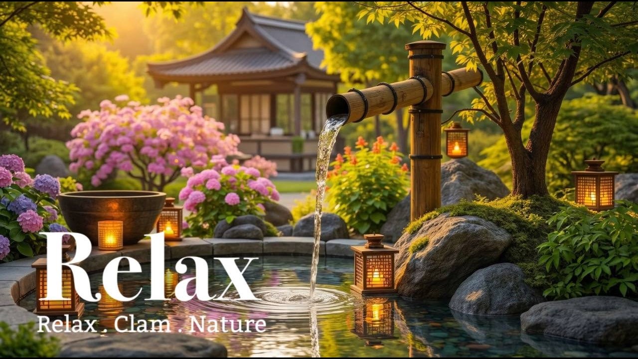 Healing of the Mind 🌿 Bamboo Water Sounds | Relaxing Music