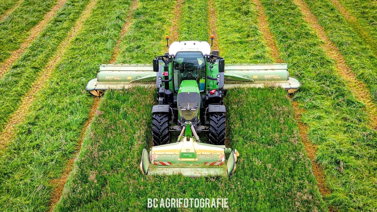 Mowing grass | Fendt 724 Gen 7 & Krone triplemower | Loonbedrijf Stassen