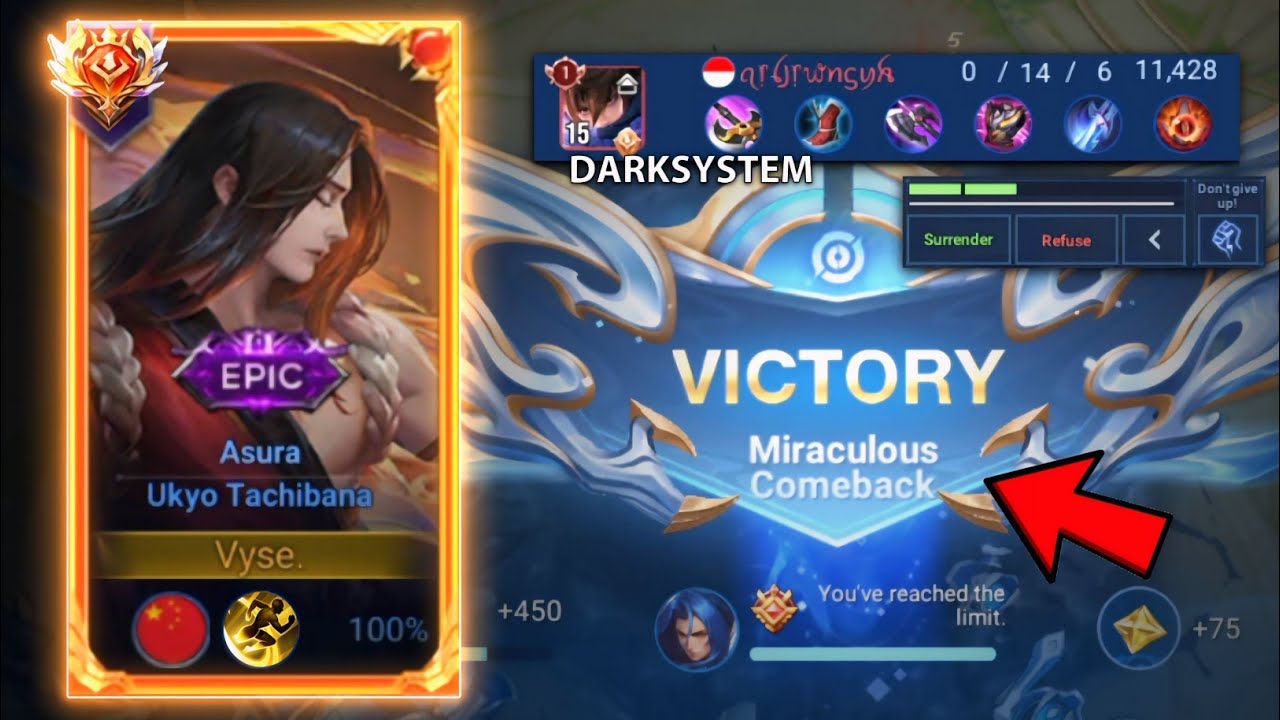 I Met the Dark System & Made a Miraculous Comeback with Ukyo Tachibana Clash Lane | Honor of Kings