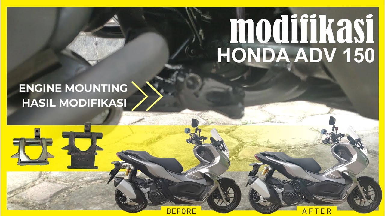 Modifikasi Engine Mounting Honda ADV 150 | Undur-Undur (Detail)