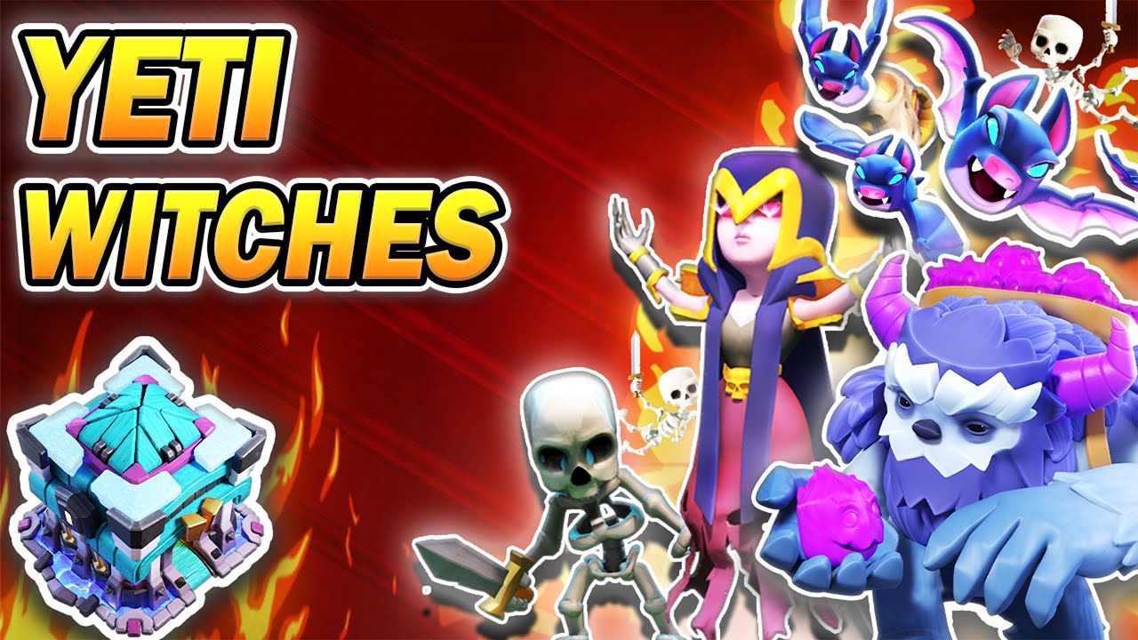 TH13 Yeti Witch Attack Strategy 2025 | Yeti Witch Attack Town Hall 13 | Powerful & Easy Army (COC)
