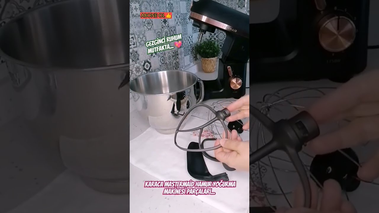 #Karaca Mastermaid Hamur Yoğ. Mak. Parçaları ve kullanılışı 🥰  #mastermaid #hamuryoğurmamakinesi