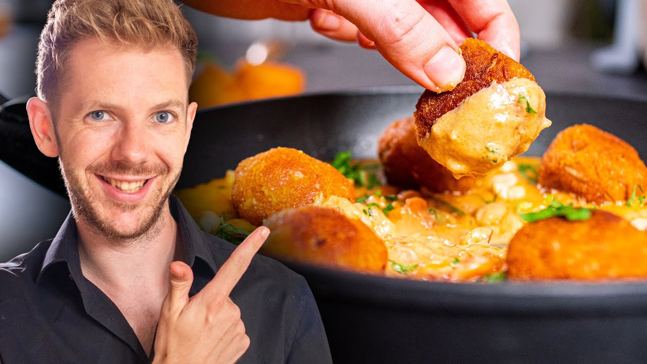 Hirse-Bällchen & Erdnuss-Sauce sind eine traumhafte Kombi!