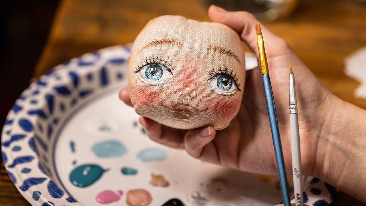 Painting A Doll Face | Little Seed Linen #doll