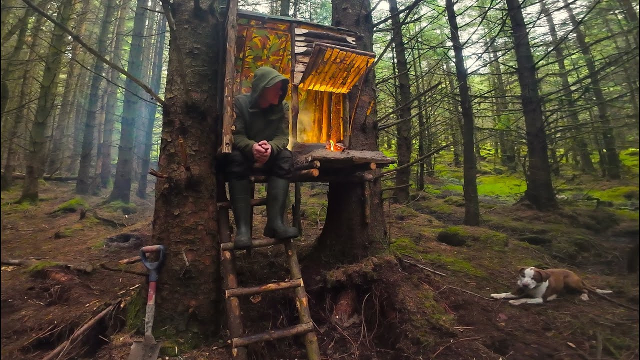 Solo Cabin Build Deep in the Woods