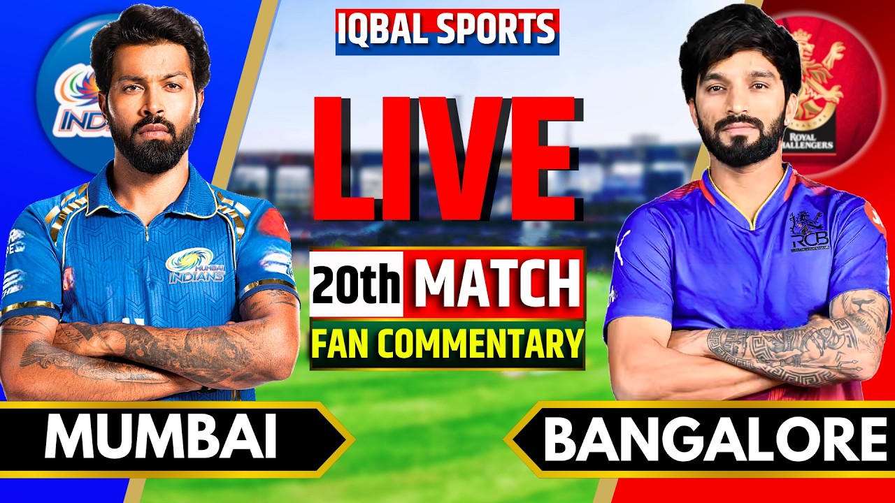🔴LIVE: Mumbai vs Bangalore, IPL 2026 Fan Commentary | Live Cricket Match Today | MI vs RCB Live