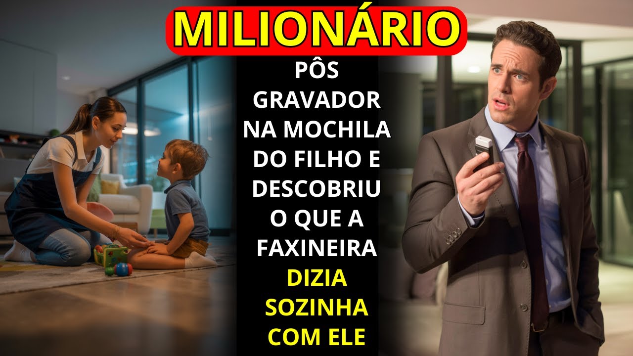 MILIONÁRIO PÔS GRAVADOR NA MOCHILA DO FILHO E DESCOBRIU O QUE A FAXINEIRA DIZIA SOZINHA COM ELE