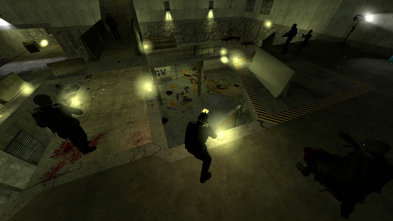 GMod Black Ops vs HECU vs Security Guards vs Zombies