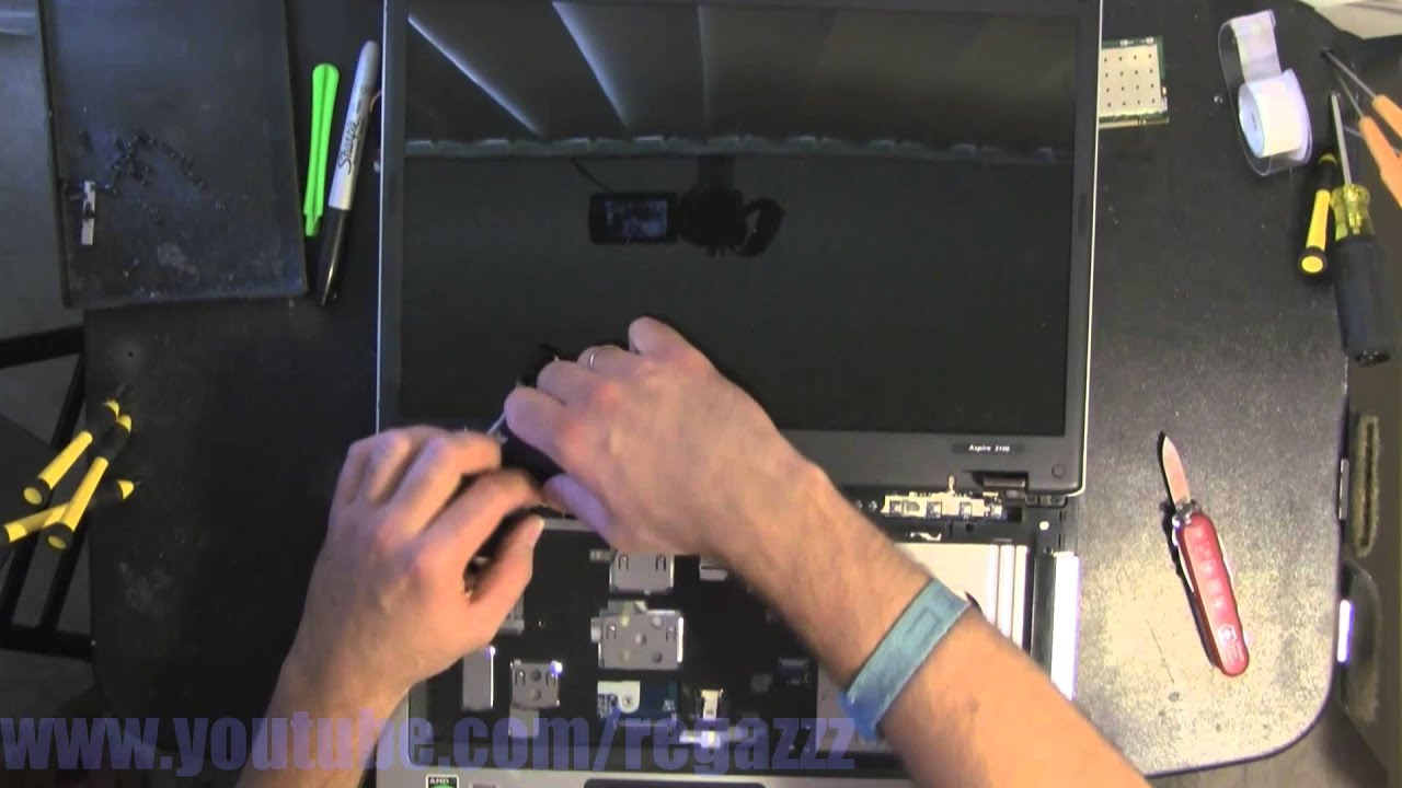 ACER ASPIRE 3100 take apart, disassembly, how-to video (nothing left)