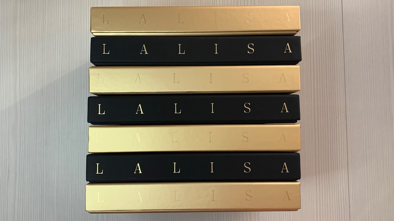 Распаковка альбома LISA / Unboxing album LISA LALISA (7 copies) (BLACK & GOLD Ver.)