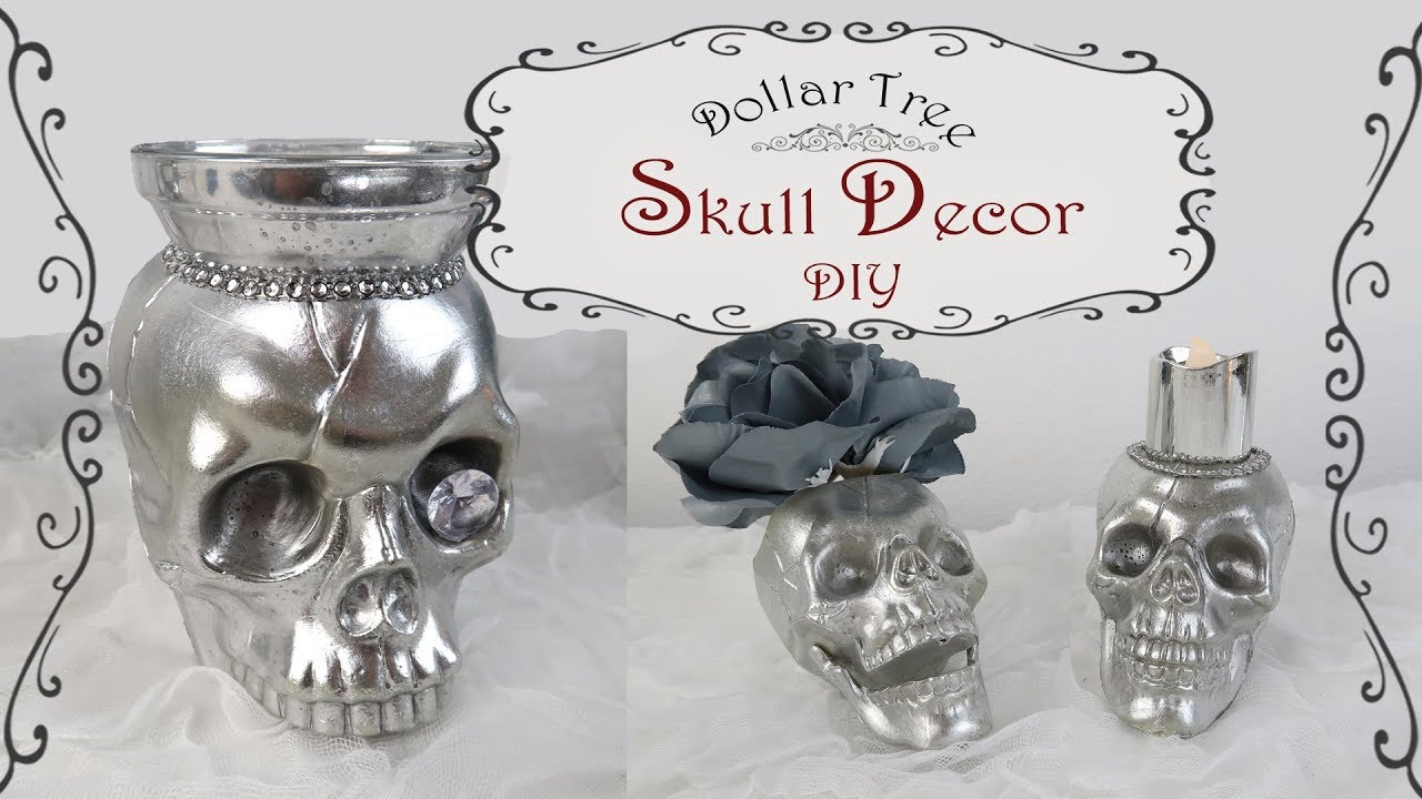 Skull Decor DIY / Halloween DIY / Dollar Tree DIY