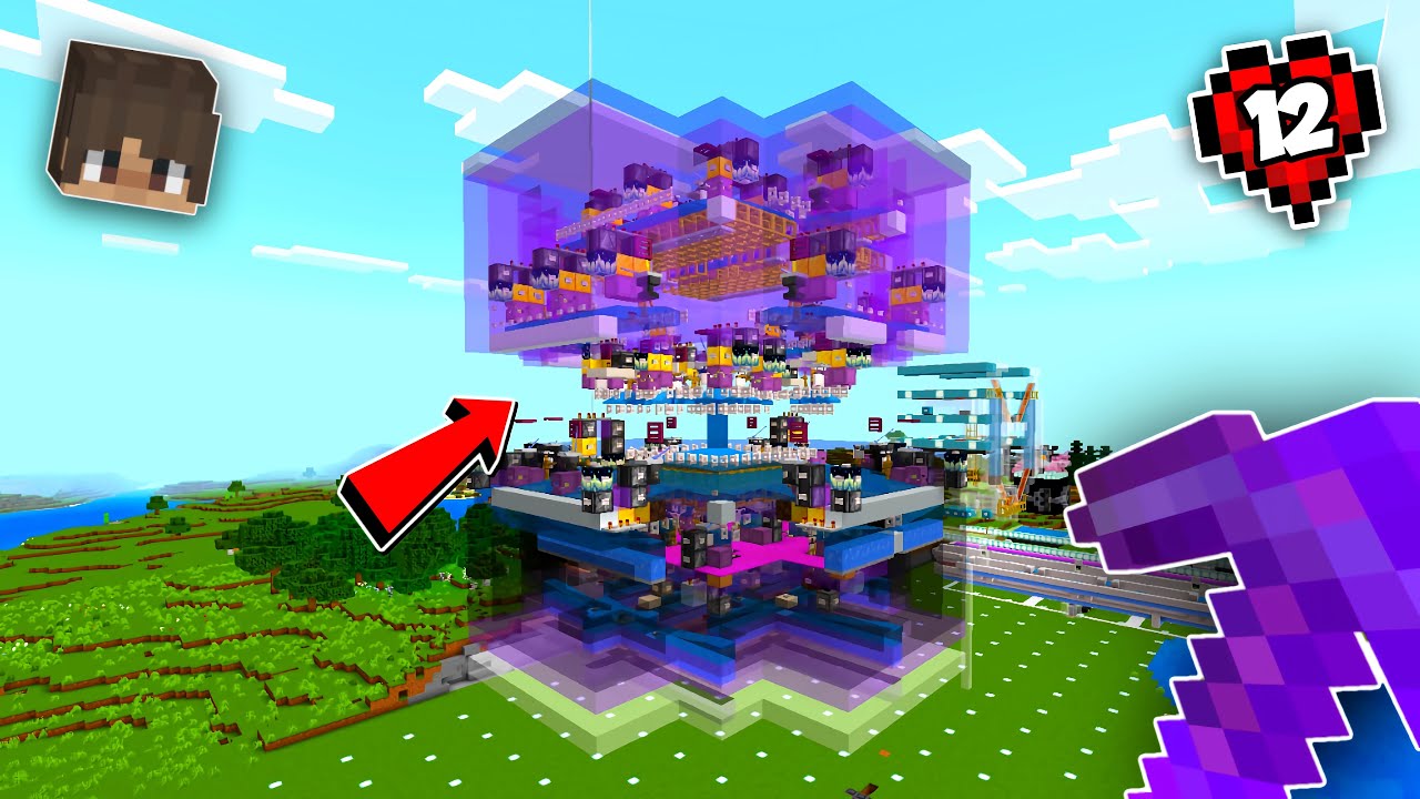 Construí una MEGA GRANJA de SHULKERS en HARDCORE Bedrock 1.21