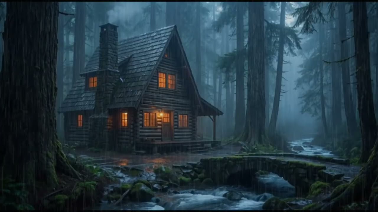 Heavy Rain on Roof at Night | Instant Sleep Aid with Relaxing Rain Sounds Insomnia (ASMR Ambience)