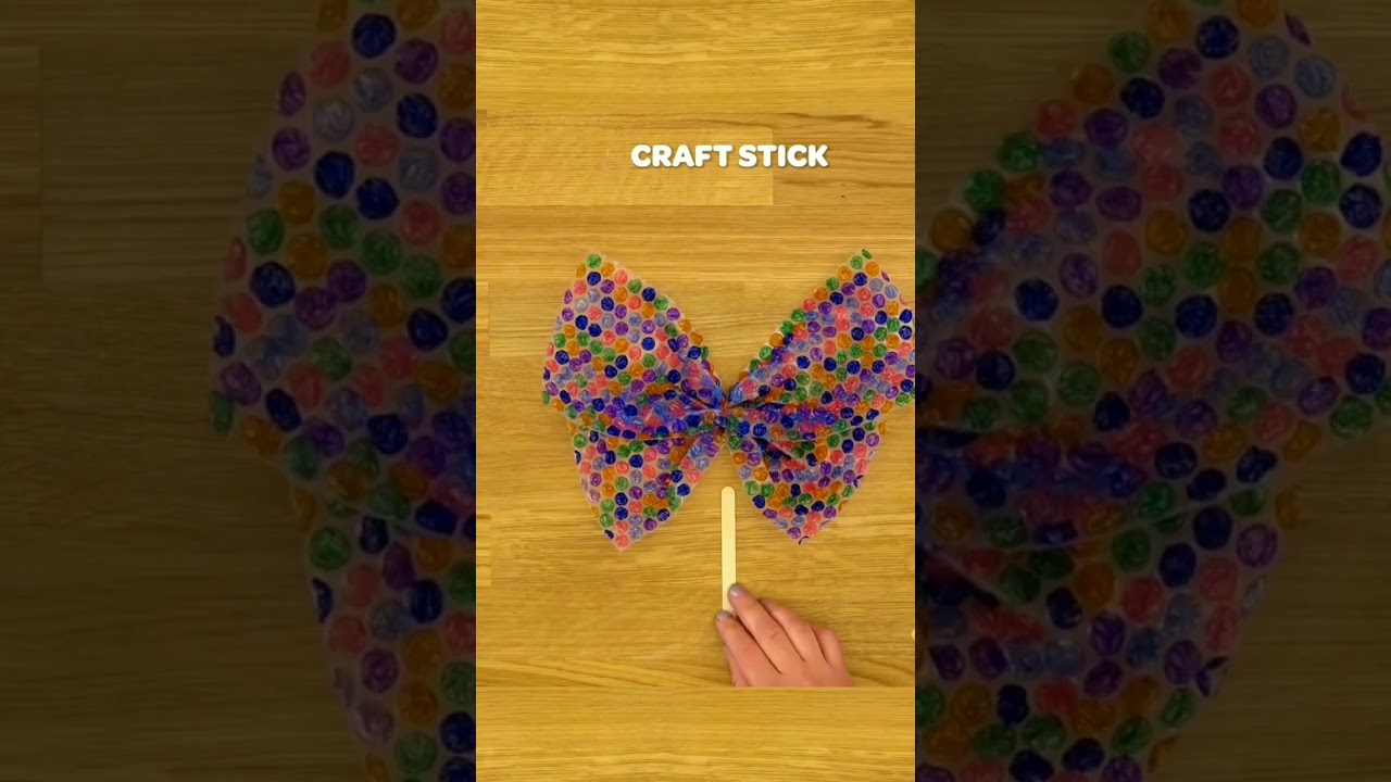 bubble wrap craft idea #shorts #diy #easy #homedecoration  #bubblewrap #butterfly  #satisfyingart