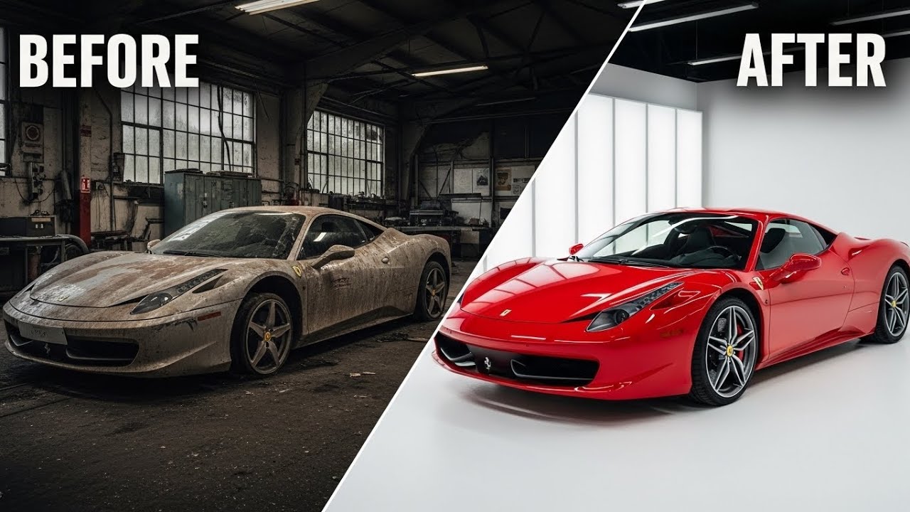 ASMR Car Restoration! Full Restoration of Ferrari  from Total Disrepair to Looking New