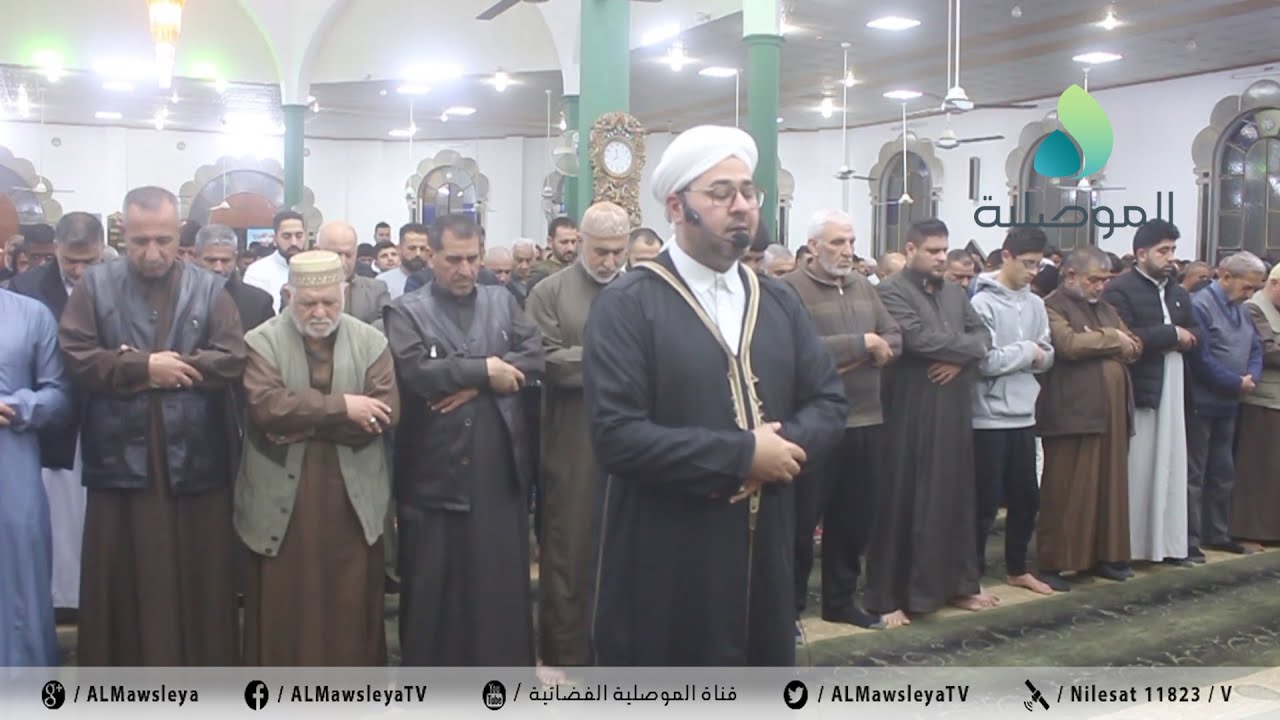 إقامة صلاة التراويح بجامع الله أكبر بحي الإخاء بأيسر الموصل وامام الجامع يشيد بالامن والامان