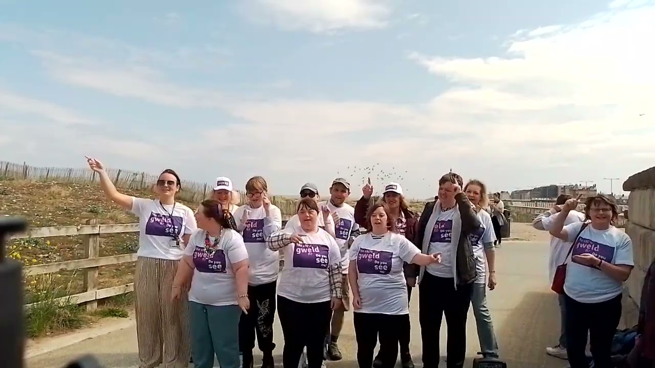 Our Stand community choir singing before beic a heic