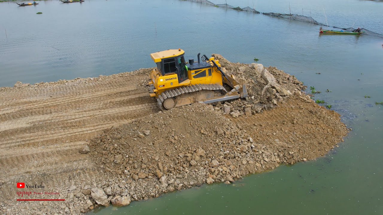 Wonderful Dozer Heavy Clearing Land In Water For Building Road Special Activities Stronger Machinery