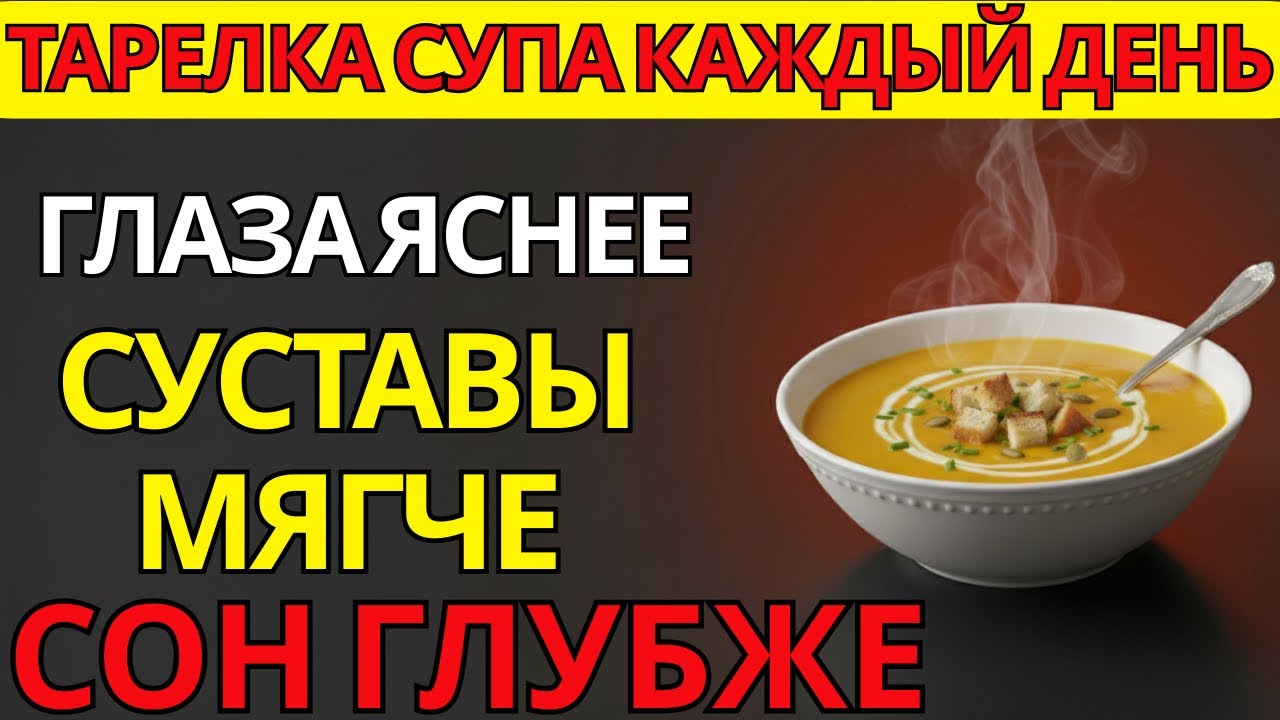 ТАРЕЛКА СУПА КАЖДЫЙ ДЕНЬ — ГЛАЗА ЯСНЕЕ, СУСТАВЫ МЯГЧЕ, СОН ГЛУБЖЕ | питание для пожилых