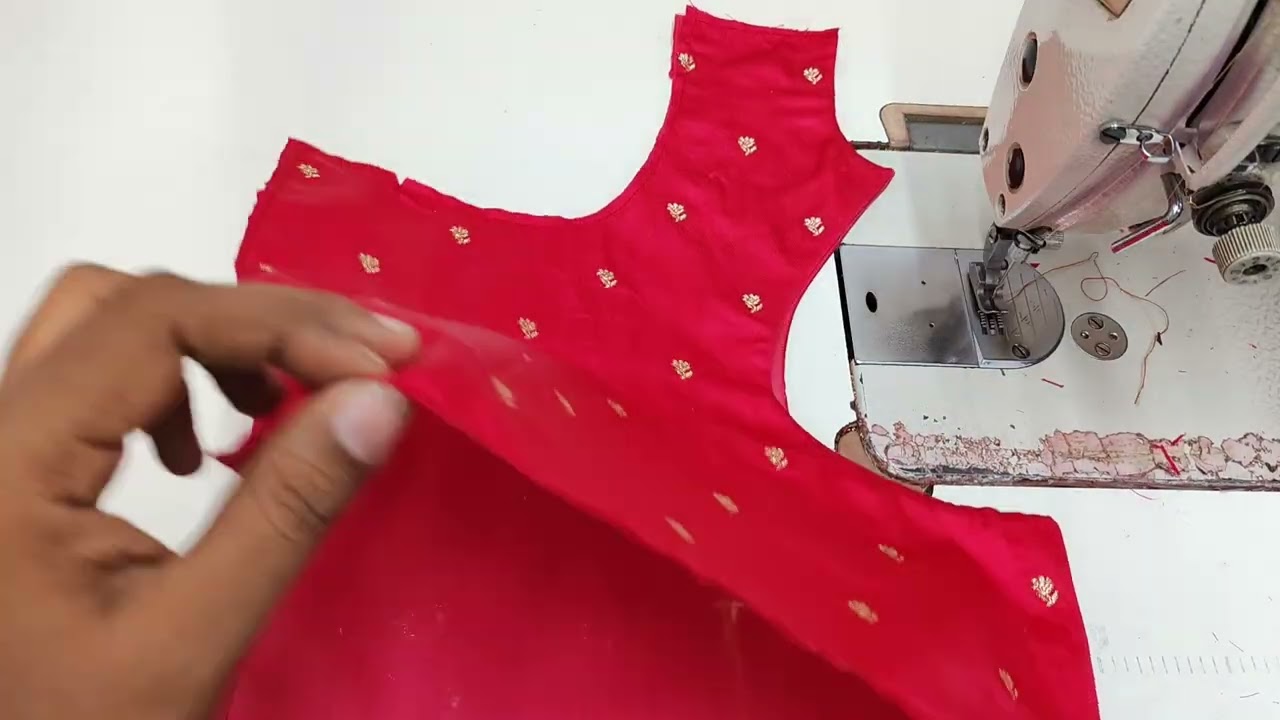 Trending blouse back neck design cutting and stitching #once_more_boutique 