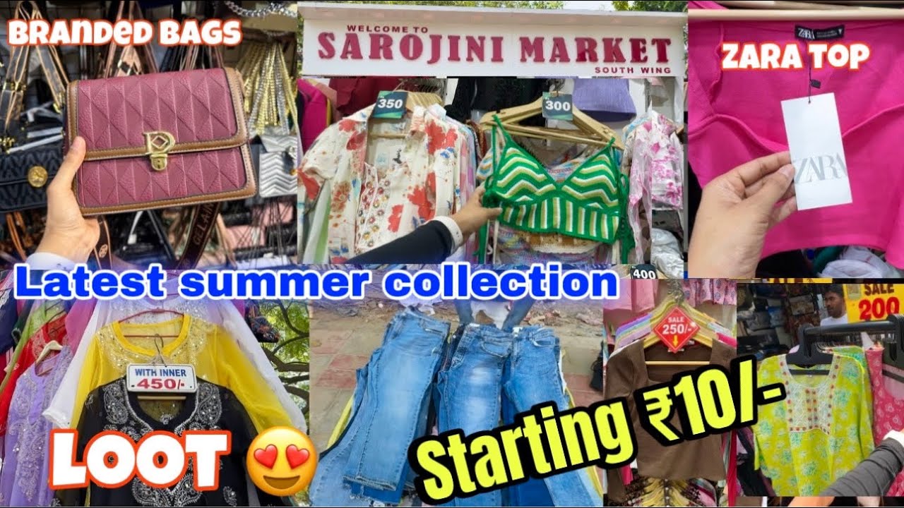 Sarojini Nagar Market Delhi | latest summer collection 2024 with shop number starting ₹10/- 😍