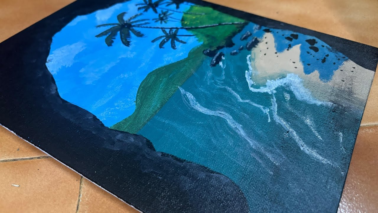 A beach scenery drawing by Jashini_drawing subscribe for more ∞