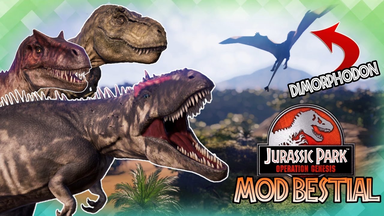 ¡MOD DE JURASSIC PARK: OPERATION GÉNESIS! - Dimorphodon + Terrenos - Jurassic World Evolution.