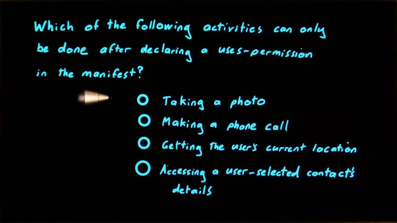 Permissions in the Manifest - Developing Android Apps